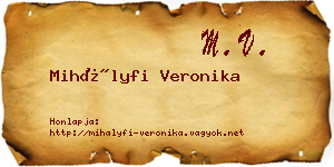 Mihályfi Veronika névjegykártya